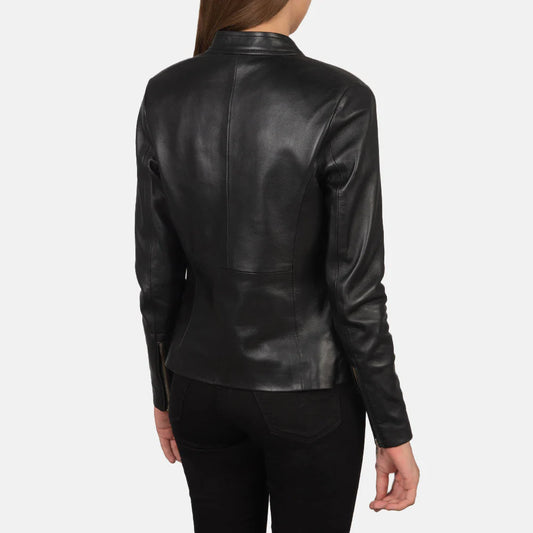Womens Handmade Leather, ''Goatskin Biker Jacket - Custutom Made,